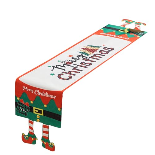 Eleganter Tischläufer, Weihnachtsaccessoire mit feiner Handwerkskunst für Esszimmer, Urlaub, Schreibtischdekoration, festliches Weihnachtsaccessoire Eleganter Tischläufer, Weihnachtsaccessoire mit feiner Handwerkskunst für Esszimmer, Urlaub, Schreibtischdekoration, festliches Weihnachtsaccessoire von Songelt