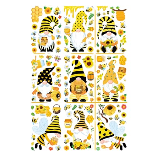 Fensteraufkleber, Motiv: Frühlingsfenster, wiederverwendbar, Blume und Schmetterling, PVC-Aufkleber, einfaches wasseraktiviertes Design für Zuhause, Büro, Fensteraufkleber von Songelt