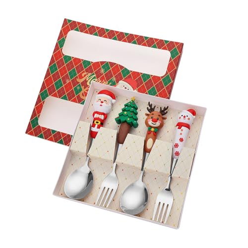 Festival Löffel und Gabel Set 410 Edelstahl Weihnachtsbesteck Praktische Essutensilien Geeignet für Zuhause und Event Party Tischdekoration Festival Löffel und Gabel Set 410 Edelstahl Weihnachtsbesteck Praktische Essutensilien Geeignet für Zuhause und Event Party Tischdekoration von Songelt