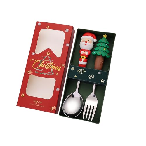 Festival Löffel und Gabel Set 410 Edelstahl Weihnachtsbesteck Praktische Essutensilien Geeignet für Zuhause und Event Party Tischdekoration Festival Löffel und Gabel Set 410 Edelstahl Weihnachtsbesteck Praktische Essutensilien Geeignet für Zuhause und Event Party Tischdekoration von Songelt