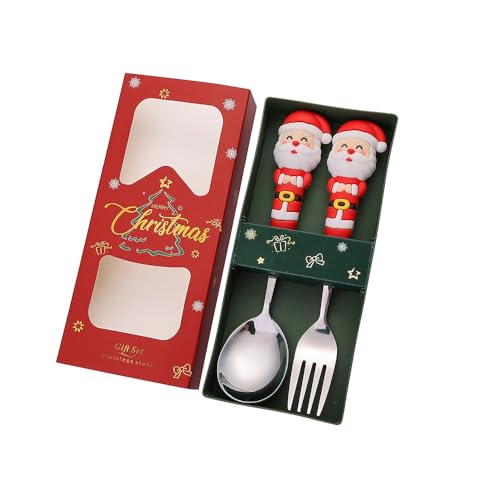 Festival Löffel und Gabel Set 410 Edelstahl Weihnachtsbesteck Praktische Essutensilien Geeignet für Zuhause und Event Party Tischdekoration Festival Löffel und Gabel Set 410 Edelstahl Weihnachtsbesteck Praktische Essutensilien Geeignet für Zuhause und Event Party Tischdekoration von Songelt