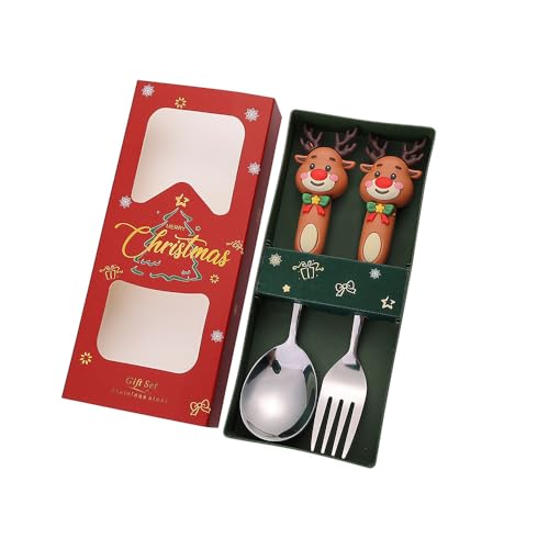 Festival Löffel und Gabel Set 410 Edelstahl Weihnachtsbesteck Praktische Essutensilien Geeignet für Zuhause und Event Party Tischdekoration Festival Löffel und Gabel Set 410 Edelstahl Weihnachtsbesteck Praktische Essutensilien Geeignet für Zuhause und Event Party Tischdekoration von Songelt