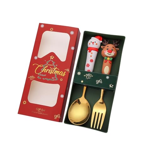 Festival Löffel und Gabel Set 410 Edelstahl Weihnachtsbesteck Praktische Essutensilien Geeignet für Zuhause und Event Party Tischdekoration Festival Löffel und Gabel Set 410 Edelstahl Weihnachtsbesteck Praktische Essutensilien Geeignet für Zuhause und Event Party Tischdekoration von Songelt