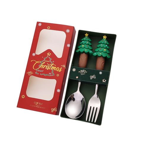 Festival Löffel und Gabel Set 410 Edelstahl Weihnachtsbesteck Praktische Essutensilien Geeignet für Zuhause und Event Party Tischdekoration Festival Löffel und Gabel Set 410 Edelstahl Weihnachtsbesteck Praktische Essutensilien Geeignet für Zuhause und Event Party Tischdekoration von Songelt