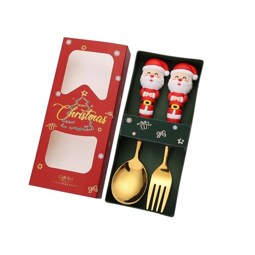 Festival Löffel und Gabel Set 410 Edelstahl Weihnachtsbesteck Praktische Essutensilien Geeignet für Zuhause und Event Party Tischdekoration Festival Löffel und Gabel Set 410 Edelstahl Weihnachtsbesteck Praktische Essutensilien Geeignet für Zuhause und Event Party Tischdekoration von Songelt