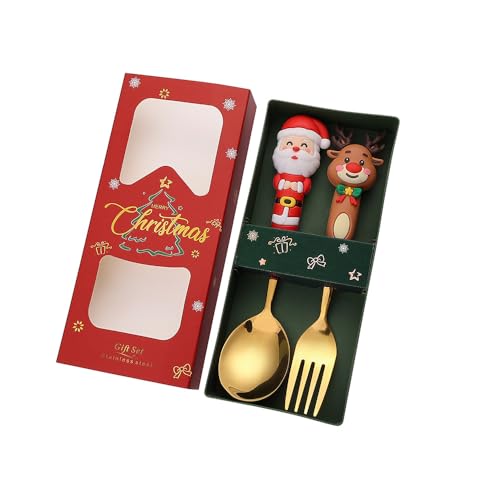 Festival Löffel und Gabel Set 410 Edelstahl Weihnachtsbesteck Praktische Essutensilien Geeignet für Zuhause und Event Party Tischdekoration Festival Löffel und Gabel Set 410 Edelstahl Weihnachtsbesteck Praktische Essutensilien Geeignet für Zuhause und Event Party Tischdekoration von Songelt