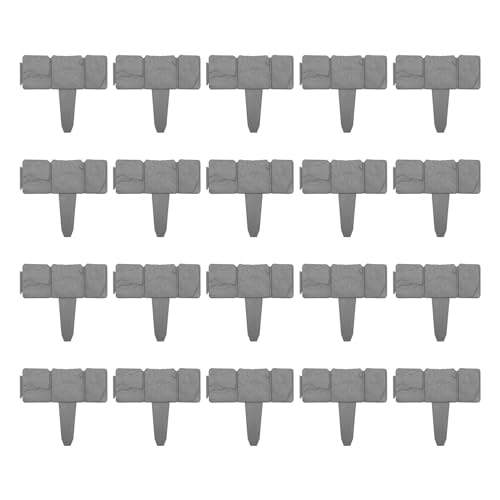 Flexible Gartenzaunpaneele, Garteneinfassung, Umrandung, Zaun, faltbare Nähte, graue Dekoration, Landschaftseinfassung von Songelt