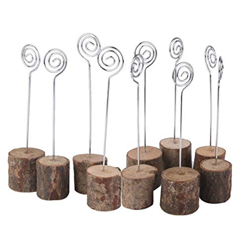 Foto-Clips aus Holz, für Memo, Namenskarte, für Memo, Bilderrahmen, Tab-Dekorationen für Wohnzimmer, Gelb, 10 Stück von Songelt