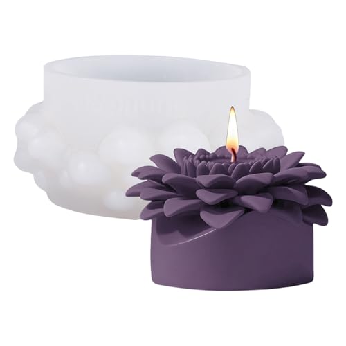 Geprägte Blumen-Zylinder-Silikonformen für Epoxidharz, handgefertigte Seifenherstellung, Gipsdekoration, dekorative Blumen-Silikonformen von Songelt