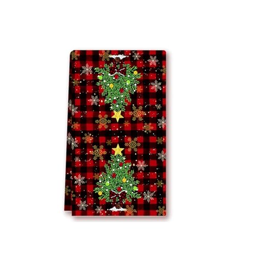Geschirrtücher mit Urlaubsmotiv, weich, saugfähig, Reinigungstücher für Weihnachten, Küche und saisonale Heimdekoration, Polyester-Küchentücher von Songelt