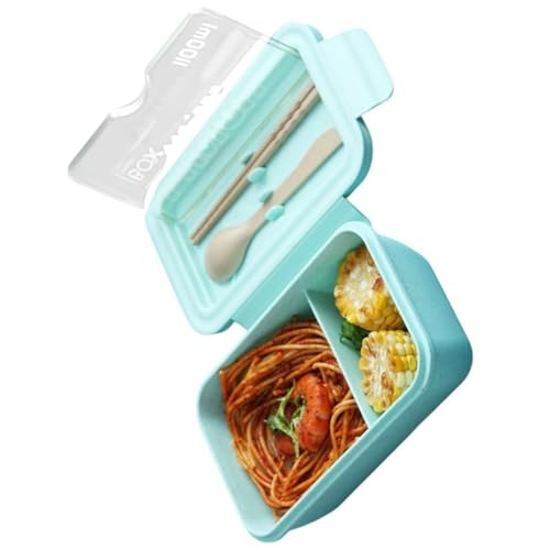 Geteilte Bentos Box mit Utensilien, Aufbewahrungsbox, Weizenstrohhalme, Lunchbehälter für Mahlzeiten-Management, auslaufsicherer Lunchbehälter von Songelt
