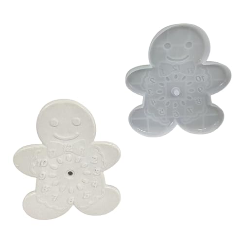 Gngerman-Uhr aus Silikon für Epoxidharz, Gips, Ornament, Schokolade, Fondant, zum Backen von Weihnachtsformen von Songelt