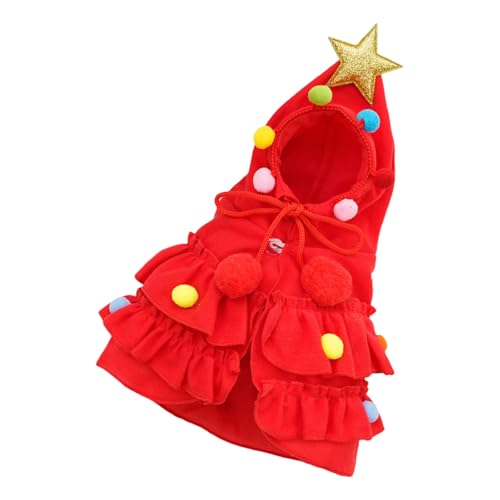 Grüner Weihnachtsumhang für Haustiere mit Stern für Welpen, warme Winterumhänge für kleine Hunde und Katzen, Urlaubskostüm, Weihnachtstierzubehör Grüner Weihnachtsumhang für Haustiere mit Stern für Welpen, warme Winterumhänge für kleine Hunde und Katzen, Urlaubskostüm, Weihnachtstierzubehör von Songelt