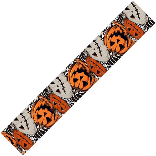 Halloween-Tischläufer, Leinenmaterialien, Party-Dekorationen, wasserdicht, leicht zu reinigen, für drinnen und draußen, waschbar, Halloween-Tischläufer Halloween-Tischläufer, Leinenmaterialien, Party-Dekorationen, wasserdicht, leicht zu reinigen, für drinnen und draußen, waschbar, Halloween-Tischläufer von Songelt
