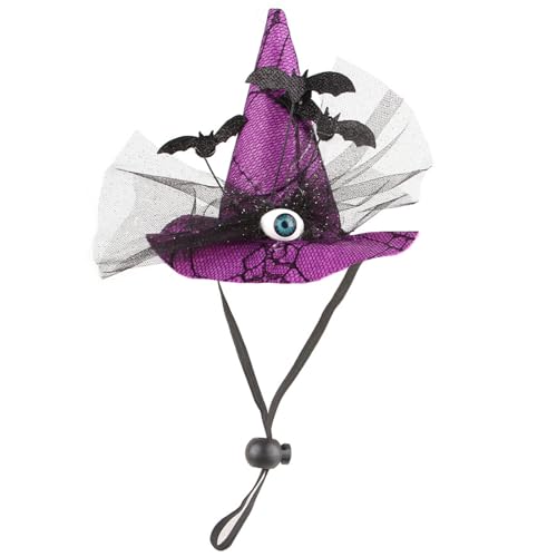 Haustier-Hexenhut für Hunde und Katzen, Halloween-Partys, Hexenhut mit Stretch-Kinnseil, praktische Hunde, Cosplay, für Fotografie, Haustier, Halloween, für kleine Kostüme Haustier-Hexenhut für Hunde und Katzen, Halloween-Partys, Hexenhut mit Stretch-Kinnseil, praktische Hunde, Cosplay, für Fotografie, Haustier, Halloween, für kleine Kostüme von Songelt