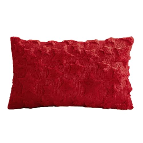 Kissenbezug mit saisonalem Symbol, strukturiert, pelzig, atmungsaktiver Stoff, für Sofa, Bett, Stuhl, saisonaler Akzent, bestickter Stern Kissenbezug mit saisonalem Symbol, strukturiert, pelzig, atmungsaktiver Stoff, für Sofa, Bett, Stuhl, saisonaler Akzent, bestickter Stern von Songelt
