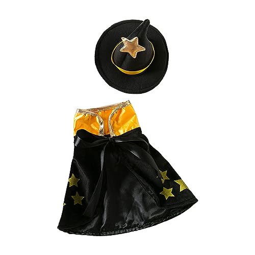 Kostüm für kleine Hunde, Halloween, Hexenhut und Umhang, Fotografie-Outfit, für Hunde, Cosplay, Kostüm, Haustier-Festivalanzug, Cosplay-Zubehör, Foto-Requisiten für Haustiere Kostüm für kleine Hunde, Halloween, Hexenhut und Umhang, Fotografie-Outfit, für Hunde, Cosplay, Kostüm, Haustier-Festivalanzug, Cosplay-Zubehör, Foto-Requisiten für Haustiere von Songelt