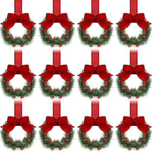 Künstliche Beerenkränze, kleine Weihnachtskränze, hängende Dekoration für Küchenschrank, Veranda, Tür, Fenster, hängende Kränze Künstliche Beerenkränze, kleine Weihnachtskränze, hängende Dekoration für Küchenschrank, Veranda, Tür, Fenster, hängende Kränze von Songelt
