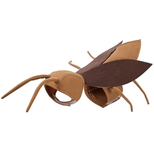Lustiges Kakerlaken-Kostüm für Katzen und Hunde, Cosplay, Rotaugenflügel, weich, bequem, Kostüm, Zubehör, Streich, einfach zu tragen, Haustier-Halloween-Outfit Lustiges Kakerlaken-Kostüm für Katzen und Hunde, Cosplay, Rotaugenflügel, weich, bequem, Kostüm, Zubehör, Streich, einfach zu tragen, Haustier-Halloween-Outfit von Songelt