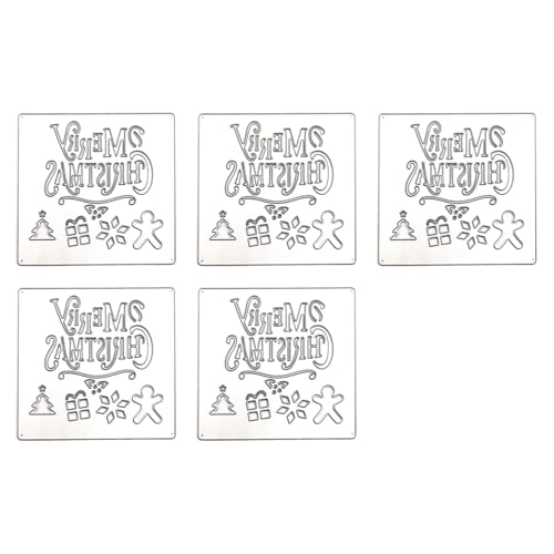Metall-Stanzschablonen für Grußkarten, Scrapbooking, Dekorationen, Weihnachten, 5 Stück Metall-Stanzschablonen für Grußkarten, Scrapbooking, Dekorationen, Weihnachten, 5 Stück von Songelt