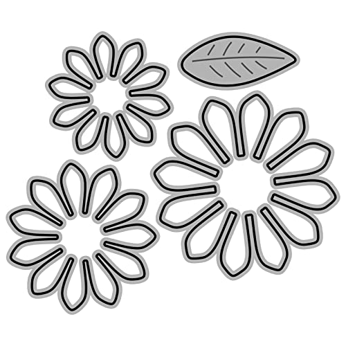 Metall-Stanzschablonen mit Blütenblättern, Stempeln, Schablonen für Prägung, Scrapbooking, Fotoalbum, Metall-Stanzformen für Kartenherstellung von Songelt