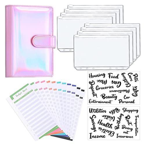 PU-Leder-Notizbuch, Ordner, Budget-Planer, Organizer-Set, Dinge und Geld, zur Aufbewahrung von Stiften, Reisepässen, Leder-Bindereinband, klein von Songelt