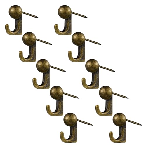 Pinnnadel-Haken aus Zinklegierung, robuste Wandaufhänger für Korkplatten, Holzplatten, rostfrei, Heimdekoration, Zinklegierung, Wandhaken, 10 Stück Pinnnadel-Haken aus Zinklegierung, robuste Wandaufhänger für Korkplatten, Holzplatten, rostfrei, Heimdekoration, Zinklegierung, Wandhaken, 10 Stück von Songelt