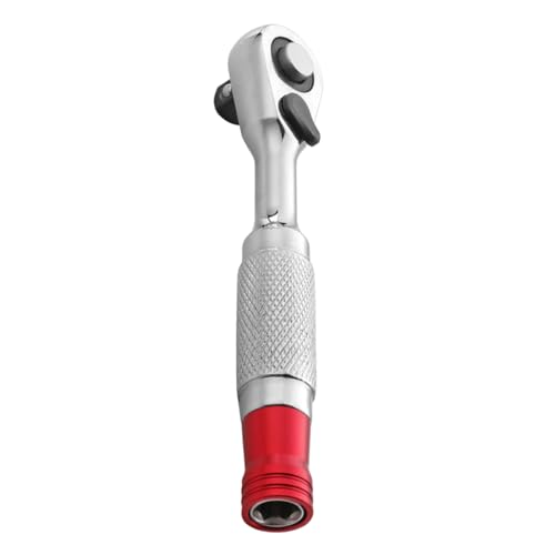 Platzsparender Schraubenschlüssel, 1/4-Zoll-Antrieb, Ratschen, Griff, Handwerkzeug für Mechaniker, Schraubenschlüssel für engen Raum, Multifunktions-Steckschlüssel von Songelt