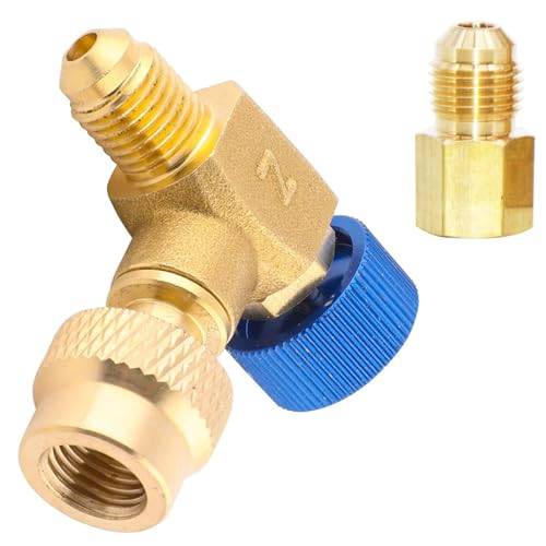 Professionelle 90 Grad rechtwinklige Kältemittel-Ladeventile Messingkonstruktion auslaufsicheres Design für R22 32 R410A Steuerventile für Klimaanlage von Songelt