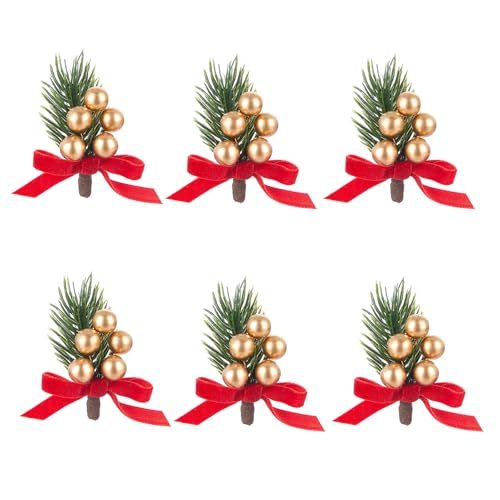 Set mit 6 Taschentuchhaltern, Weihnachtsschnallen, Pflanzen-Serviettenringe, geeignet für Dekorationen, Tischdekoration Set mit 6 Taschentuchhaltern, Weihnachtsschnallen, Pflanzen-Serviettenringe, geeignet für Dekorationen, Tischdekoration von Songelt
