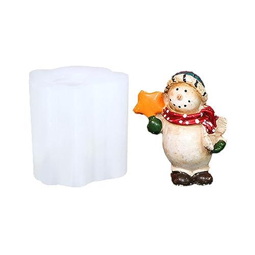 Silikonform Schneemann-Formen, Harzguss für Weihnachtsschmuck für handgefertigte Seife, duftende Weihnachtsmann-Formen von Songelt