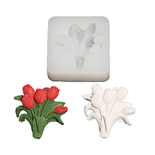 Silikonform für Fotorahmen, Blumenstrauß, Bilderrahmen, Epoxidharz, Valentinstag, handgefertigt, Valentinstag, hausgemachte Fotoblumen, Silikonformhalter von Songelt