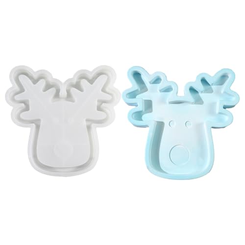 Silikonform für Weihnachten, Hirschform, Servierplatte, Epoxidharz, Schmuckaufbewahrung, Party-Dekoration, Zubehör, Aufbewahrungsform von Songelt