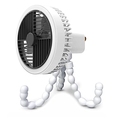 Songelt 1200 mAh USB wiederaufladbarer batteriebetriebener Ventilator Tragbarer Handventilator mit flexiblem Stativ 3 Gängen Schreibtisch flexibles Stativ von Songelt