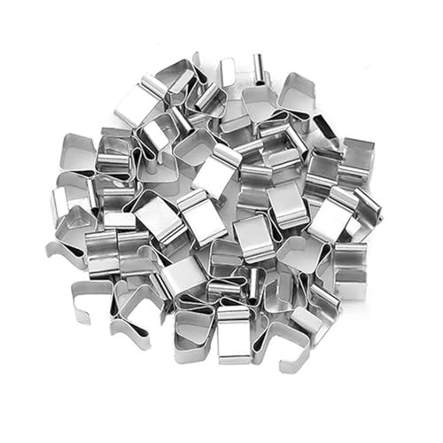 Songelt 50 Stück/Set Weihnachten Party Dekoration Essential Metall Dachrinne Clips Weihnachtslicht Befestigung für Outdoor Dachrinnenhaken von Songelt
