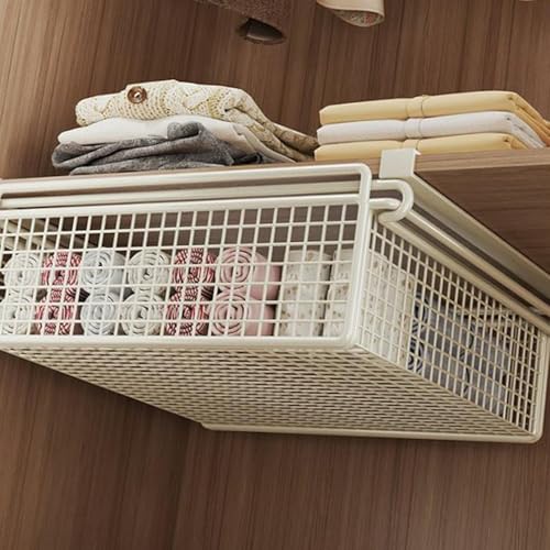 Songelt Ausziehbarer Kleiderkorb, Schrank, Organizer, Abfalleimer, hängende ausziehbare Schublade unter dem Regal, Aufbewahrungskorb, multifunktional, verstellbares Regal für Schlafzimmer, Schrank von Songelt