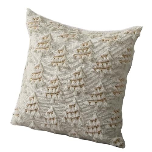 Songelt Dekorativer Kissenbezug, Weihnachts-Kissenbezug, bestickte Designs, warme Winterdekoration, Polyester, festlicher Überwurf-Kissenbezug Songelt Dekorativer Kissenbezug, Weihnachts-Kissenbezug, bestickte Designs, warme Winterdekoration, Polyester, festlicher Überwurf-Kissenbezug von Songelt