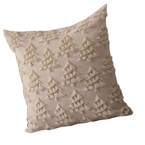 Songelt Dekorativer Kissenbezug, Weihnachts-Kissenbezug, bestickte Designs, warme Winterdekoration, Polyester, festlicher Überwurf-Kissenbezug Songelt Dekorativer Kissenbezug, Weihnachts-Kissenbezug, bestickte Designs, warme Winterdekoration, Polyester, festlicher Überwurf-Kissenbezug von Songelt