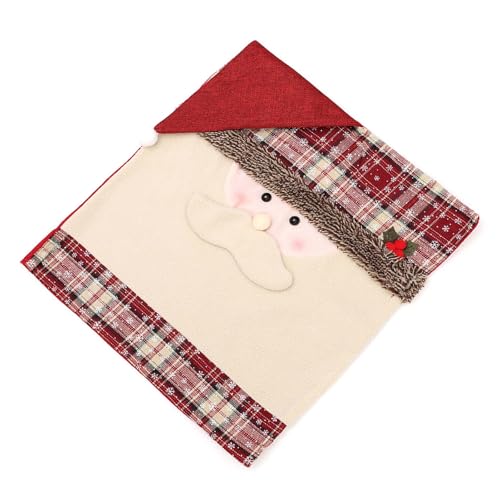 Songelt Elastische Stuhlhussen mit Weihnachtsmann-Motiv, Esstisch-Schonbezüge, schützende Rückseite für Urlaub, Küche, Weihnachten Songelt Elastische Stuhlhussen mit Weihnachtsmann-Motiv, Esstisch-Schonbezüge, schützende Rückseite für Urlaub, Küche, Weihnachten von Songelt