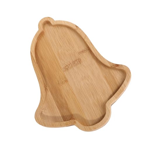 Songelt Elegante Dessertteller für Weihnachtsbaum, Weihnachtsmotiv, Holz-Baum/Glocken, Servierschale für Familienfeiern, niedliche Schale Songelt Elegante Dessertteller für Weihnachtsbaum, Weihnachtsmotiv, Holz-Baum/Glocken, Servierschale für Familienfeiern, niedliche Schale von Songelt