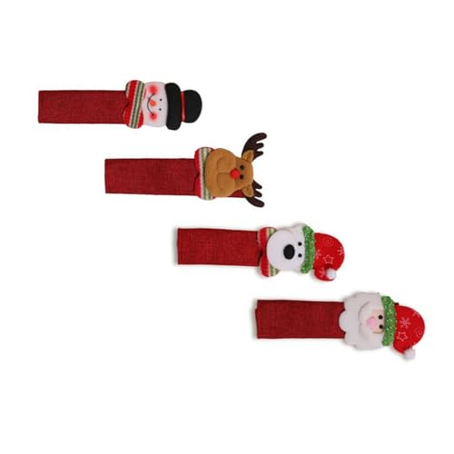 Songelt Festives Kühlschrankgriff-Abdeckungen, 4 Stück, Stoff-Weihnachts-Küchengeräte, Dekoration für Innentür, Tür, Dekoration für Weihnachtsfeiern Songelt Festives Kühlschrankgriff-Abdeckungen, 4 Stück, Stoff-Weihnachts-Küchengeräte, Dekoration für Innentür, Tür, Dekoration für Weihnachtsfeiern von Songelt