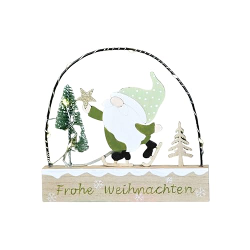Songelt Holzfigur, Cartoon-Ornament, zarte Weihnachts-Schreibtisch-Dekoration für Zuhause und Büro, saisonale Schreibtisch-Verzierung von Songelt