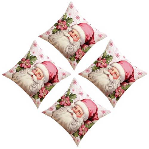 Songelt Kissenbezüge mit Rentiermotiv, Leinen, für Wohnzimmer, 45 x 45 cm, Rentier-Muster, 4 Stück Songelt Kissenbezüge mit Rentiermotiv, Leinen, für Wohnzimmer, 45 x 45 cm, Rentier-Muster, 4 Stück von Songelt