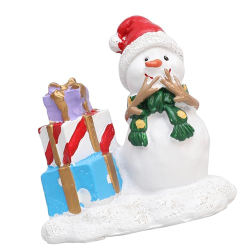 Songelt Schneemann-Figur aus Kunstharz, Weihnachtsdekoration für den Schreibtisch, Geschenk, Tischdekoration, Harzfigur Songelt Schneemann-Figur aus Kunstharz, Weihnachtsdekoration für den Schreibtisch, Geschenk, Tischdekoration, Harzfigur von Songelt