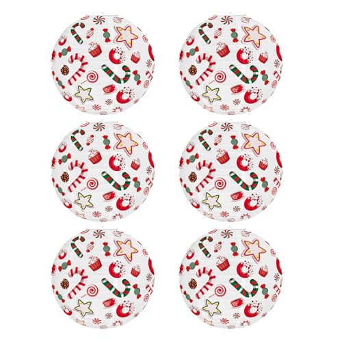 Songelt Set mit 6 Weihnachtslicht-Dekorationsset, Süßigkeiten/Blumenmuster, Weihnachten für glückliche saisonale Dekoration, Party, Feier Songelt Set mit 6 Weihnachtslicht-Dekorationsset, Süßigkeiten/Blumenmuster, Weihnachten für glückliche saisonale Dekoration, Party, Feier von Songelt