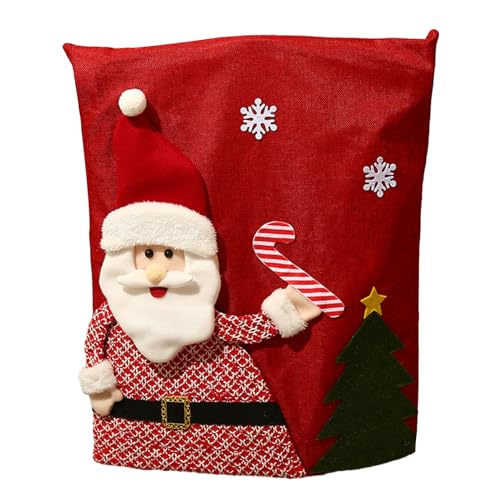 Songelt Stuhlrücken-Bezug für Weihnachtsstühle mit Cartoon-Elch, Schneemann, Dekoration für Bankett, Küche, Esszimmer, Schonbezüge, Dekoration, Weihnachtsabdeckung Songelt Stuhlrücken-Bezug für Weihnachtsstühle mit Cartoon-Elch, Schneemann, Dekoration für Bankett, Küche, Esszimmer, Schonbezüge, Dekoration, Weihnachtsabdeckung von Songelt