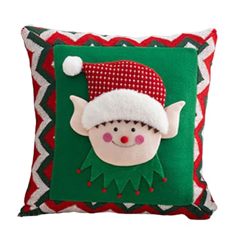 Songelt Weihnachts-Kissenbezüge, Leinen, Weihnachtsmann, Schneemann, für Couch und Auto, Dekoration, 45 x 45 cm, Urlaubskissenbezug Songelt Weihnachts-Kissenbezüge, Leinen, Weihnachtsmann, Schneemann, für Couch und Auto, Dekoration, 45 x 45 cm, Urlaubskissenbezug von Songelt