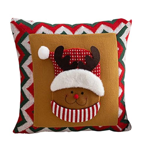 Songelt Weihnachts-Kissenbezüge, Leinen, Weihnachtsmann, Schneemann, für Couch und Auto, Dekoration, 45 x 45 cm, Urlaubskissenbezug Songelt Weihnachts-Kissenbezüge, Leinen, Weihnachtsmann, Schneemann, für Couch und Auto, Dekoration, 45 x 45 cm, Urlaubskissenbezug von Songelt