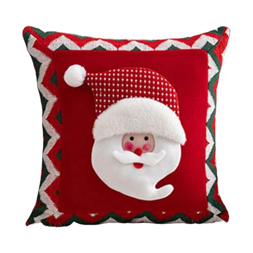 Songelt Weihnachts-Kissenbezüge, Leinen, Weihnachtsmann, Schneemann, für Couch und Auto, Dekoration, 45 x 45 cm, Urlaubskissenbezug Songelt Weihnachts-Kissenbezüge, Leinen, Weihnachtsmann, Schneemann, für Couch und Auto, Dekoration, 45 x 45 cm, Urlaubskissenbezug von Songelt