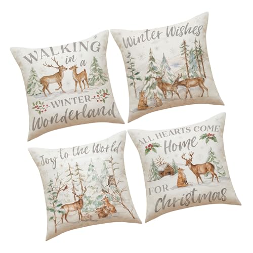 Songelt Weihnachts-Kissenbezüge, Rentier-Kissen, Dekoration, Kissen für Couch, Wohnzimmer, Schlafzimmer, Rentier-Kissenbezug Songelt Weihnachts-Kissenbezüge, Rentier-Kissen, Dekoration, Kissen für Couch, Wohnzimmer, Schlafzimmer, Rentier-Kissenbezug von Songelt